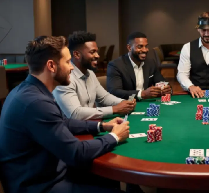 Masa de poker social într-un decor modern Carpat Quest