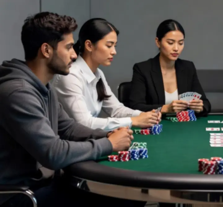 Mese de poker offline într-un cadru social la Carpat Quest