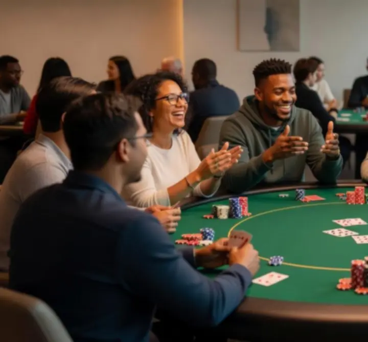 Masă de poker la un eveniment Carpat Quest